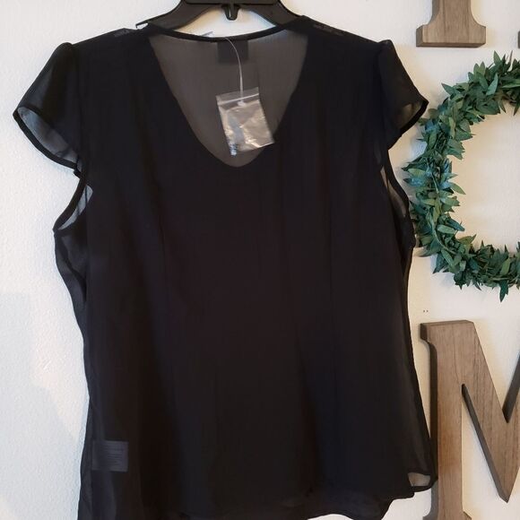 WORGHINGTON Women Ruffle front Blouse L - Picture 3 of 8